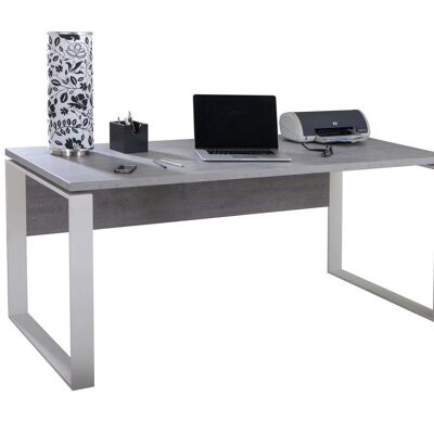 COMPOSADE | Bureau de la Ligne DISEGNO, Bureau PC Moderne, (LxHxP) 170x74,50x80 cm, Couleur Gris Ciment, pour Bureau, Étude, Fabriqué en Italie