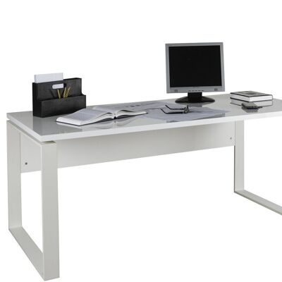 COMPOSAD | Desk from the DISEGNO Line, Modern PC Desk, (WxHxD) 170x74.50x80 cm, Lacquered White Colour, for Office, Study, Made in Italy