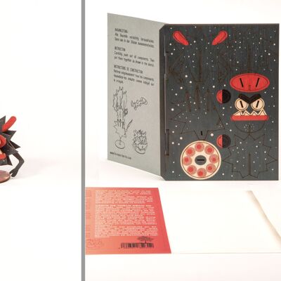 Monster - tarjeta de felicitación decorativa 3D