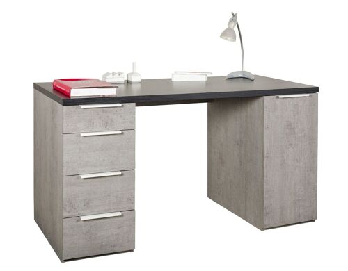 COMPOSAD | Scrivania con 4 Cassetti e 1 anta, Scrivania Moderna, Per Ufficio, Camera, Studio, (LxAxP) 139,10x76,30x59,60 cm, Made In Italy