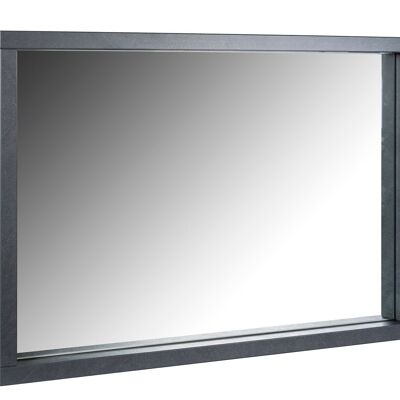 COMPOSAD | Spiegel aus der SEGNO-Linie mit Holzrahmen, Badezimmerspiegel, Eingangs- und Wohnzimmerspiegel, moderner Spiegel, (BxHxT) 88,10 x 58,40 x 8,20 cm, Farbe Tadao-Grau, hergestellt in Italien