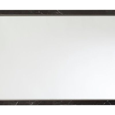 COMPOSAD | Specchio della Linea MUNDI con Cornice in Legno, Specchio Bagno, Ingresso e Soggiorno, Specchio Moderno, (LxAxP) 88,10x58,40x8,20 cm, Colore Marmo Zebrato, Made in Italy