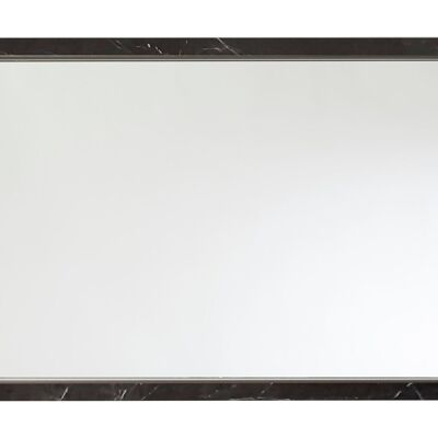 COMPOSADE | Miroir de la Ligne MUNDI avec Cadre en Bois, Miroir de Salle de Bain, Entrée et Salon, Miroir Moderne, (LxHxP) 88,10x58,40x8,20 cm, Couleur Marbre Zèbre, Fabriqué en Italie