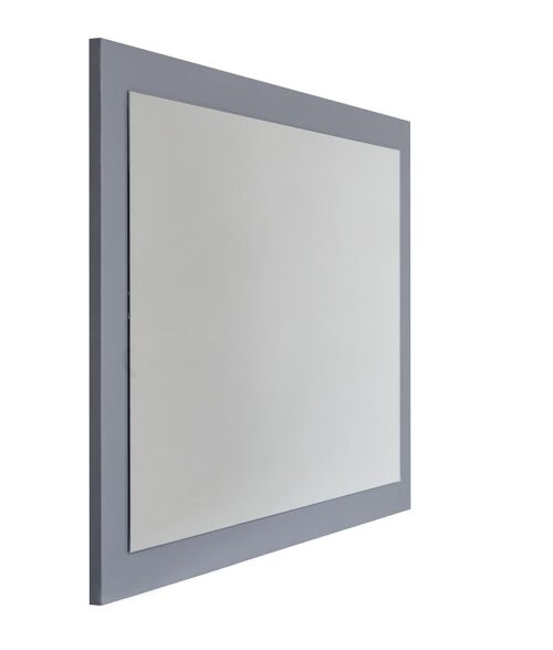 COMPOSAD | Specchio con Cornice della Linea GALAVERNA, Specchio da Muro, Moderno ed Elegante, (LxAxP) 81.9x68.3x3.5 cm, Grigio Titanio Laccato, made in Italy