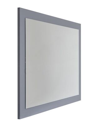 COMPOSADE | Miroir avec cadre de la ligne GALAVERNA, miroir mural, moderne et élégant, (LxHxP) 81.9x68.3x3.5 cm, Laqué Gris Titane, fabriqué en Italie
