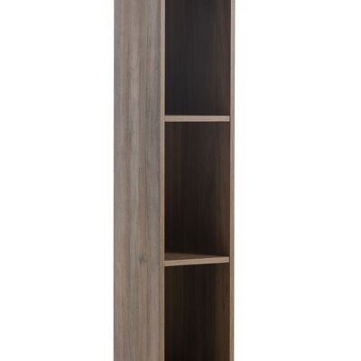 COMPOSAD | Wall unit of the INFINITO Line with 3 Compartments, Living Room Furniture, Modern and Elegant, (WxHxD) 25x123.2x30 cm, Brera Walnut, Made in Italy