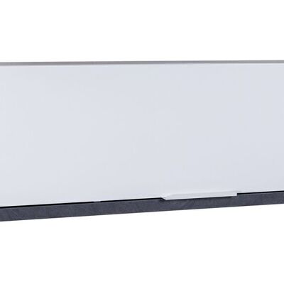 COMPOSAD | Pensile della Linea MUNDI con 1 Ribalta, Pensile da Muro, Soggiorno, Mobile Soggiorno Sospeso, (LxAxP) 160x35x30,40 cm, Colore Grigio Tadao e Bianco laccato, Made in Italy