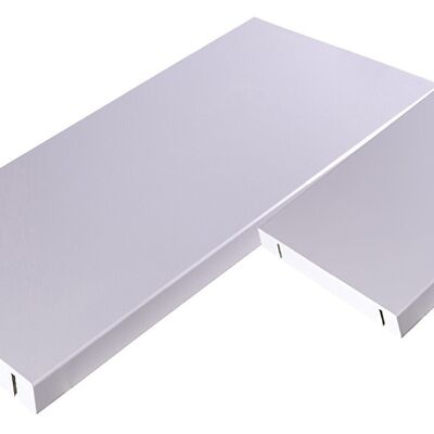 COMPOSAD | Paar interne Eckregale für SCHRÄNKE, Regale für Kleiderschränke, (BxHxT) 96,4 x 1,8 x 94,7 cm, Grau, hergestellt in Italien