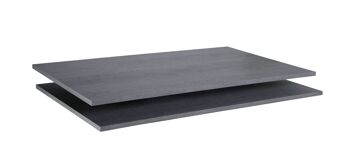 COMPOSADE | Paire de 2 étagères d'armoire de la ligne MIPIACE, étagères intérieures pour armoires, étagères intérieures d'armoire, (LxHxP) 95,2x1,6x58,5 cm, couleur gris ciment, fabriquées en Italie