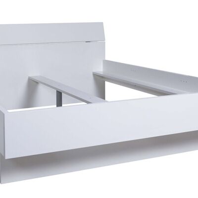 COMPOSAD | King Size Bed, Modern Bed, (WxHxD) 201.4x92x216.70 cm, Lacquered White colour, Made in Italy