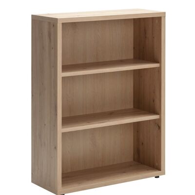 COMPOSAD | Niedriges Bücherregal aus der DISEGNO-Linie mit 2 verstellbaren Regalen, modernes Bücherregal, (BxHxT) 81,60 x 111,90 x 35,70 cm, Farbe Honigeiche, Arbeitszimmer, Wohnzimmer, Büro, hergestellt in Italien