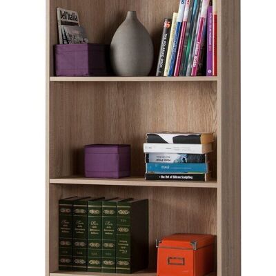COMPOSAD | High Bookcase from the FLOW Line with 4 Adjustable Shelves, Modern Shelf Bookcase, (WxHxD) 70x197x30 cm, Sonoma Oak Colour, Living Room, Office, Study, Made in Italy