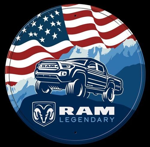 Dodge RAM Legendary - US Schild rund