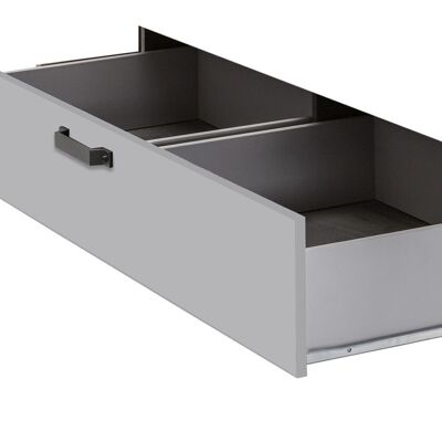 COMPOSAD | Cassettone per Letto della Linea LAFABRICA LT2102 e LT2103 Cassetto Contenitore, Cassettone, (LxAxP) 191x34,8x56,5 cm, Colore Grigio Laccato, Made in Italy