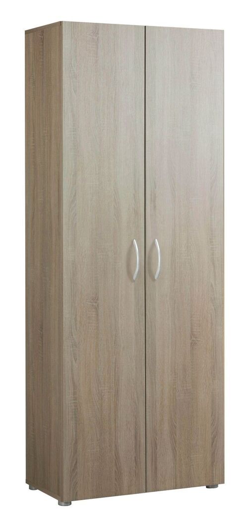 COMPOSAD | Mobile armadio della Linea FACILE con 2 Ante, Mobile Contenitore Salvaspazio, (LxAxP) 69,40x181x36 cm, Colore Rovere Sonoma, per Ingresso, Ripostiglio, Made in Italy