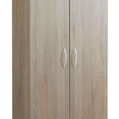 COMPOSAD | Wardrobe cabinet from the FACILE line with 2 doors, space-saving storage unit, (WxHxD) 69.40x181x36 cm, Sonoma oak colour, for entrance, closet, Made in Italy