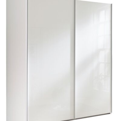 COMPOSAD | Kleiderschrank aus der SYSTEMA-Linie, Kleiderschrank mit 2 Schiebetüren, Schlafzimmer, (BxHxT) 200x223x67 cm, weiß lackiert, hergestellt in Italien