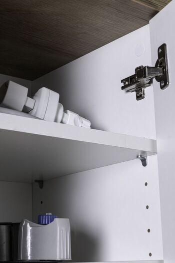 COMPOSADE | Armoire de la ligne MUNDI avec 6 portes, meuble de rangement, armoire avec étagères, (LxHxP) 101,50x199,30x35 cm, coloris chêne et blanc laqué, Made in Italy 5