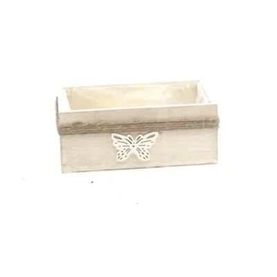 Wooden tray with butterfly