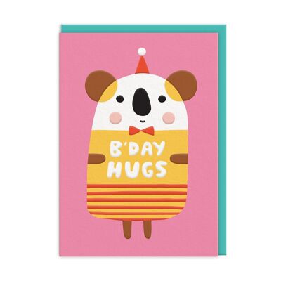 Tarjeta de cumpleaños de abrazos de koala (10448)