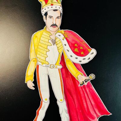 Marionnette en papier Freddie Mercury
