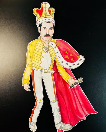 Marionnette en papier Freddie Mercury 1