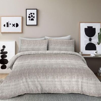 Dorian Home, Bettwäsche-Set für Doppelbett, 200 x 210 cm, aus 100 % weicher und reiner Baumwolle, hergestellt in Italien, beiges Tropfenmuster