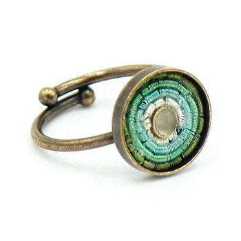 India Antik Ring 03 Petite bague avec incrustation colorée 29