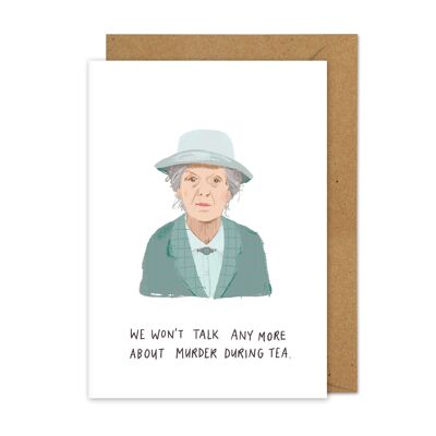 'Murder During Tea' Greeting Card inspired by Miss Marple