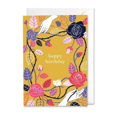 Happy Birthday Floral Card