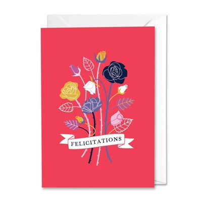 Felicitations Floral Greetings Card