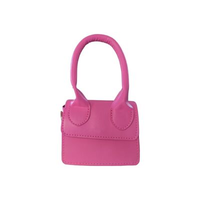 Mini neon colored children's bag with short-long handle
