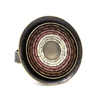 India Antik Ring 01 - grande bague avec incrustations colorées 26