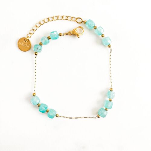 Bracelet cubes turquoise amazonite