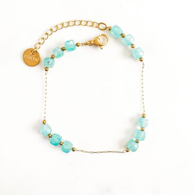 Amazonite turquoise cube bracelet