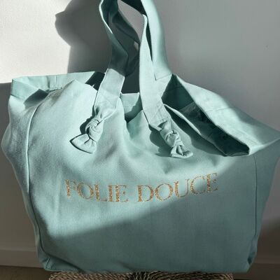 Einkaufstasche – Karibikblau – „FOLIE DOUCE“
