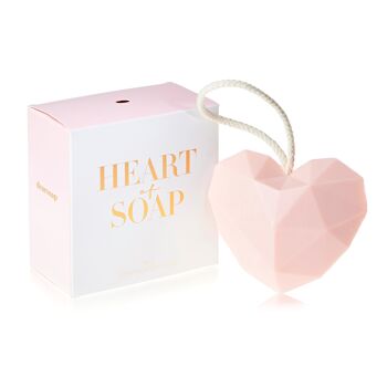 Heart of Soap - grand savon coeur avec cordon, savon cadeau, naturel, végétalien 3