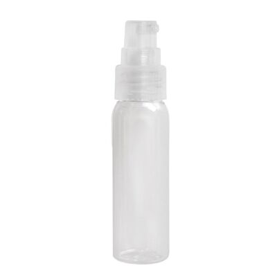 EVEREST BOTTLE - TRANSPARENT PLASTIC PET - 30ml - CREAM, OIL, LOTION PUMP