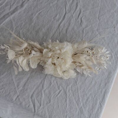 Cavalletto per composizione di fiori secchi bianco