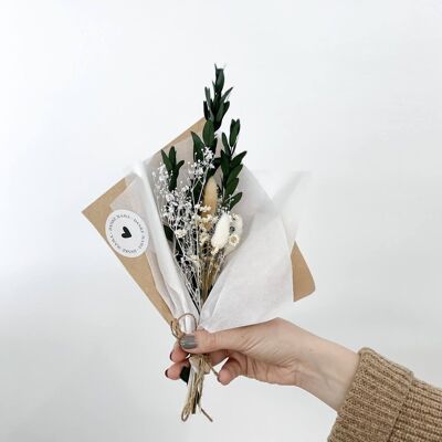 Dried flower bouquet mini green