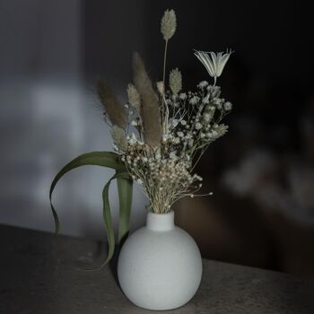 Bouquet de fleurs séchées mini fleur sauvage beige 2