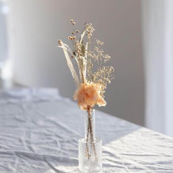 Bouquet de fleurs séchées décoration de table abricot 1
