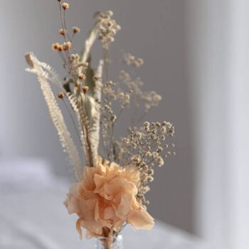 Bouquet de fleurs séchées décoration de table abricot 2