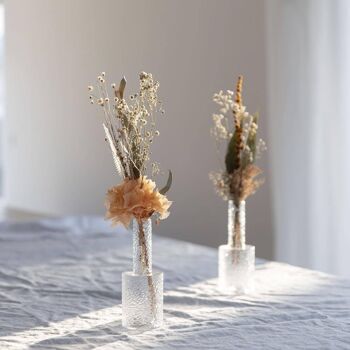 Bouquet de fleurs séchées décoration de table abricot 3
