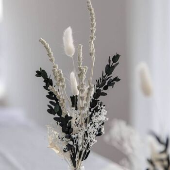 Bouquet de fleurs séchées décoration de table eucalyptus foncé 2