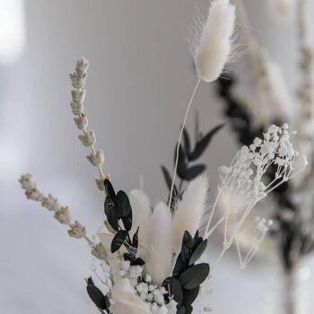 Bouquet de fleurs séchées décoration de table eucalyptus foncé 3