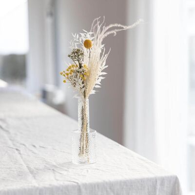 Dried flower bouquet table decoration yellow