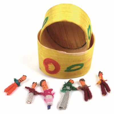 Worry box with little dolls