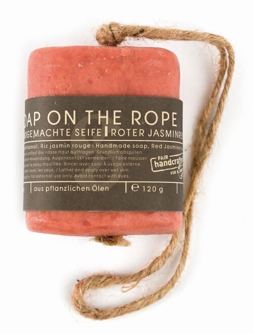 Seife "Soap on the rope" // Roter Jasminreis