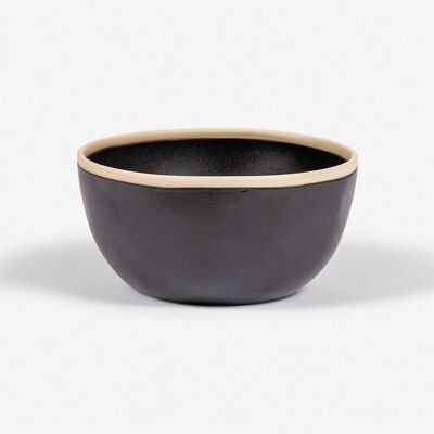 Bowl "Pure" // off-white/black // 13 x 6.5 cm